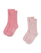 Konges Sløjd чорапи за деца 2 PACK RIB GLITTER SOCKS 2 броя розови KS107389