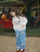 Konges Sløjd дънки mom fit за деца MAGOT FRILL PANTS GOTS сини KS106129
