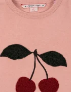 Konges Sløjd Детска блуза с памук LOU TERRY SWEAT SHIRT OCS в розово с апликация KS105642