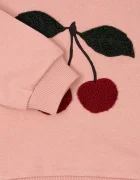 Konges Sløjd Детска блуза с памук LOU TERRY SWEAT SHIRT OCS в розово с апликация KS105642