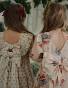 Konges Sløjd Детска памучна рокля AVI LS BOW DRESS GOTS