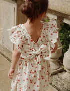 Konges Sløjd Детска памучна рокля EVIA BOW DRESS GOTS