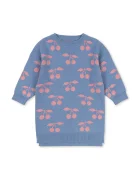 Konges Sløjd Детска памучна рокля LAPIS KNIT DRESS GOTS в лилаво къса с уголемена кройка KS103854