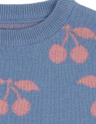 Konges Sløjd Детска памучна рокля LAPIS KNIT DRESS GOTS в лилаво къса с уголемена кройка KS103854