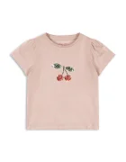 Konges Sløjd Детска памучна тениска FAMO PUFF TEE GOTS в розово KS104804