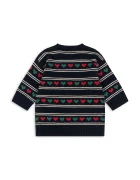 Konges Sløjd Детска рокля с вълна BELOU KNIT DRESS в тъмносиньо къса със стандартна кройка KS104227