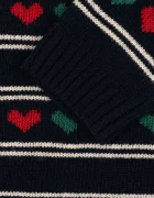 Konges Sløjd Детска рокля с вълна BELOU KNIT DRESS в тъмносиньо къса със стандартна кройка KS104227