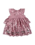Konges Sløjd Детска рокля STARLA SEQUIN DRESS в розово къса разкроена KS101689