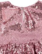 Konges Sløjd Детска рокля STARLA SEQUIN DRESS в розово къса разкроена KS101689
