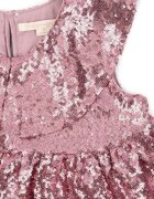 Konges Sløjd Детска рокля STARLA SEQUIN DRESS в розово къса разкроена KS101689
