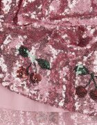 Konges Sløjd Детска рокля STARLA SEQUIN DRESS в розово къса разкроена KS101689
