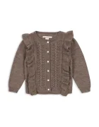 Konges Sløjd Детска вълнена жилетка FIOL FRILL CARDIGAN