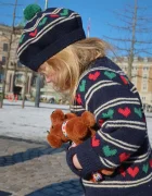Konges Sløjd Детска жилетка с въ;на BELOU KNIT CARDIGAN в тъмносиньо KS104225