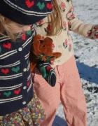 Konges Sløjd Детска жилетка с въ;на BELOU KNIT CARDIGAN в тъмносиньо KS104225
