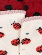 Konges Sløjd Детски чорапи 2 PACK LADYBUG JACQUARD SOCKS в червено KS104590