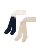 Konges Sløjd Детски чорапогащи 2 PACK CHERRY LUREX TIGHTS (2 чифта) в бежово KS103629