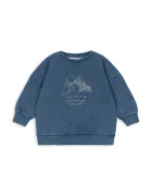 Konges Sløjd Детски суичър LOU WASHED SWEAT SHIRT OCS в тъмносиньо с десен KS104348