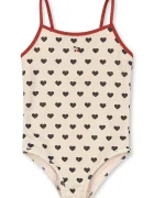 Konges Sløjd Детски цял бански MANON GLITTER SWIMSUIT в бежово KS104984