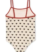 Konges Sløjd Детски цял бански MANON GLITTER SWIMSUIT в бежово KS104984