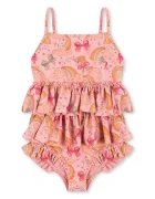 Konges Sløjd Детски цял бански MANUCA FRILL SWIMSUIT GRS