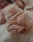 Konges Sløjd гащеризон за деца от памук MINNIE ONESIE GOTS розов KS106170