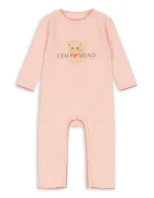 Konges Sløjd гащеризон за деца от памук MINNIE ONESIE GOTS розов KS106170