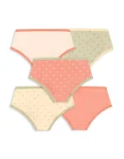 Konges Sløjd класически бикини за деца от памук с еластан BASIC 5 PACK GIRL UNDERPANTS GOTS 5 броя оранжеви KS105894