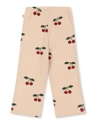 Konges Sløjd панталон за деца от памук с еластан ELLA PANTS GOTS бежов с висока талия KS105984