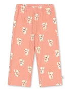 Konges Sløjd панталон за деца от памук с еластан ELLA PANTS GOTS розов с висока талия KS105984