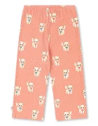 Konges Sløjd панталон за деца от памук с еластан ELLA PANTS GOTS розов с висока талия KS105984