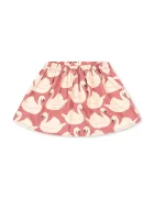Konges Sløjd пола от памук MAGOT SKIRT GOTS розова с животински принт KS106139