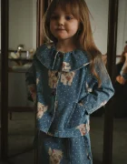 Konges Sløjd пола от памук MAGOT SKIRT GOTS синя с животински принт KS106139