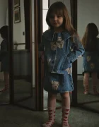 Konges Sløjd пола от памук MAGOT SKIRT GOTS синя с животински принт KS106139