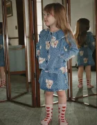 Konges Sløjd пола от памук MAGOT SKIRT GOTS синя с животински принт KS106139