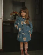Konges Sløjd пола от памук MAGOT SKIRT GOTS синя с животински принт KS106139