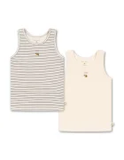 Konges Sløjd потник за деца от памук с еластан BASIC 2 PACK TANK TOP GOTS бежов KS107912