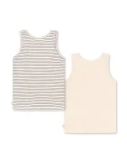 Konges Sløjd потник за деца от памук с еластан BASIC 2 PACK TANK TOP GOTS бежов KS107912