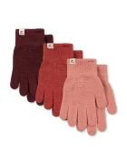Konges Sløjd ръкавици за деца с вълна 3 PACK FILLA GLOVES розови KS105674