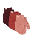 Konges Sløjd ръкавици за деца с вълна 3 PACK FILLA MITTENS розови KS105675
