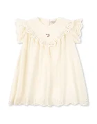 Konges Sløjd разкроена рокля от памук POSEY DRESS бежова KS105525