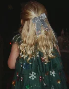 Konges Sløjd разкроена рокля YVONNE CHRISTMAS DRESS зелена с празничен десен KS108137