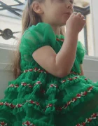 Konges Sløjd рокля babydoll JOELLE DRESS зелена KS106049