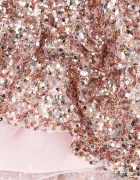 Konges Sløjd рокля babydoll LILA SEQUINS DRESS розова с пайети KS107391