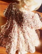 Konges Sløjd рокля babydoll LILA SEQUINS DRESS розова с пайети KS107391
