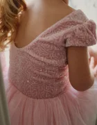 Konges Sløjd рокля BALLERINA DRESS розова с ажурни вложки KS107390