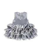 Konges Sløjd рокля FIA FRILL DRESS GRS синя с изчистена шарка KS106017