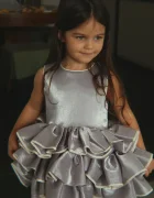 Konges Sløjd рокля FIA FRILL DRESS GRS синя с изчистена шарка KS106017