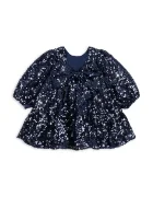 Konges Sløjd рокля LILA SEQUINS BOW DRESS тъмносиня KS106100