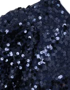 Konges Sløjd рокля LILA SEQUINS BOW DRESS тъмносиня KS106100