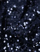 Konges Sløjd рокля LILA SEQUINS BOW DRESS тъмносиня KS106100